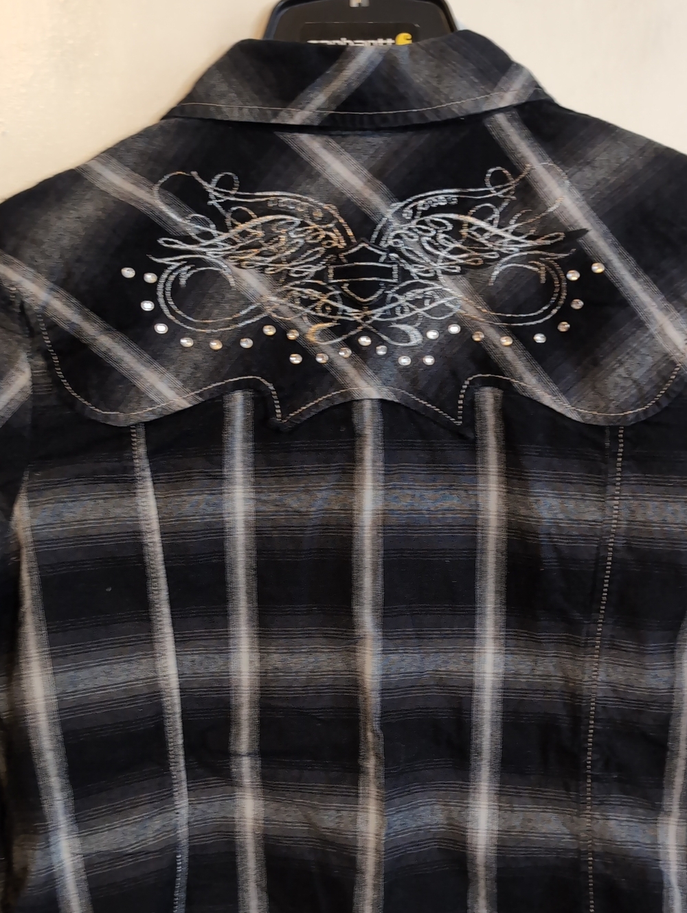 Harley Davidson Button Up Flannel womens Large - Picture 8 of 8